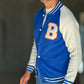 COLLEGE FELPA AZZURRO BICOLORE  B