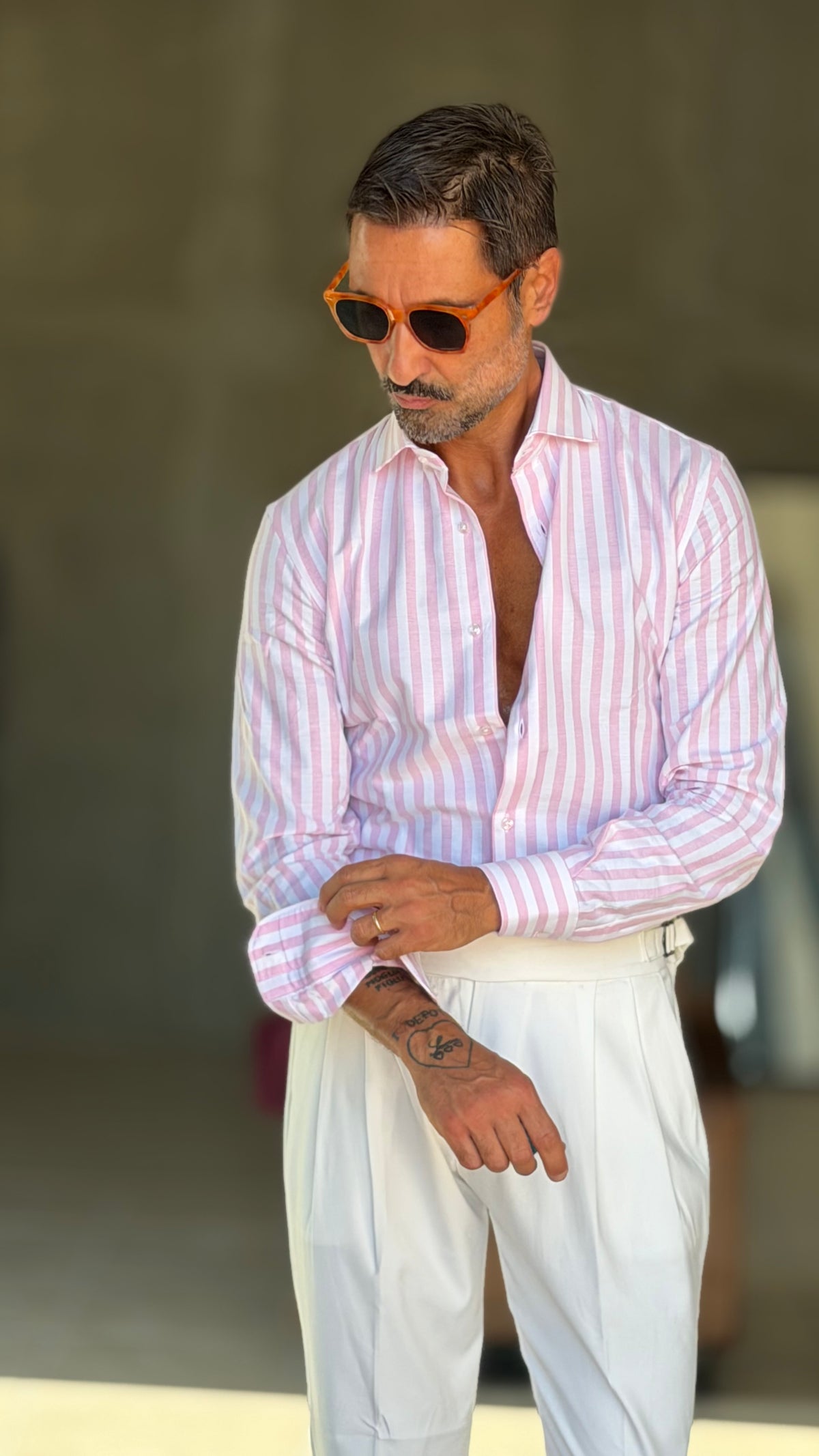 CAMICIA  BACCHETTA ROSA  GRANDE OXFORD 1004