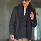 BLUE HIGH NECK COAT