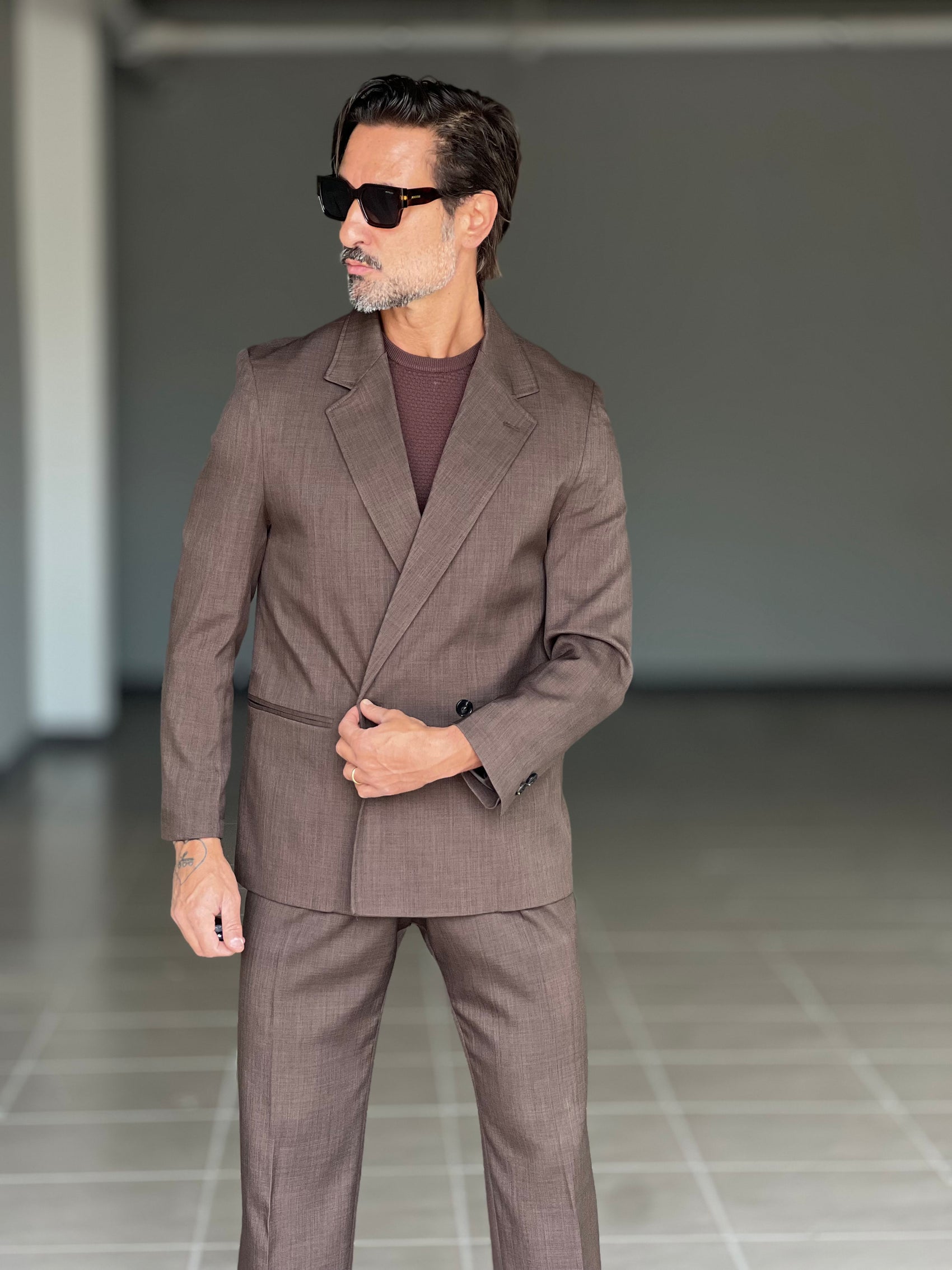 ABITO MORO   DOPPIOPETTO OVER FIT 00126