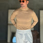 WHITE VISCOSE TROUSERS WITH REGULAR BOTTOM