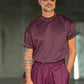T SHIRT  COLOR VINO OVER FIT