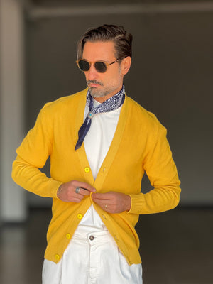 CARDIGAN GIALLO DERBY COTONE OVER FIT 0018