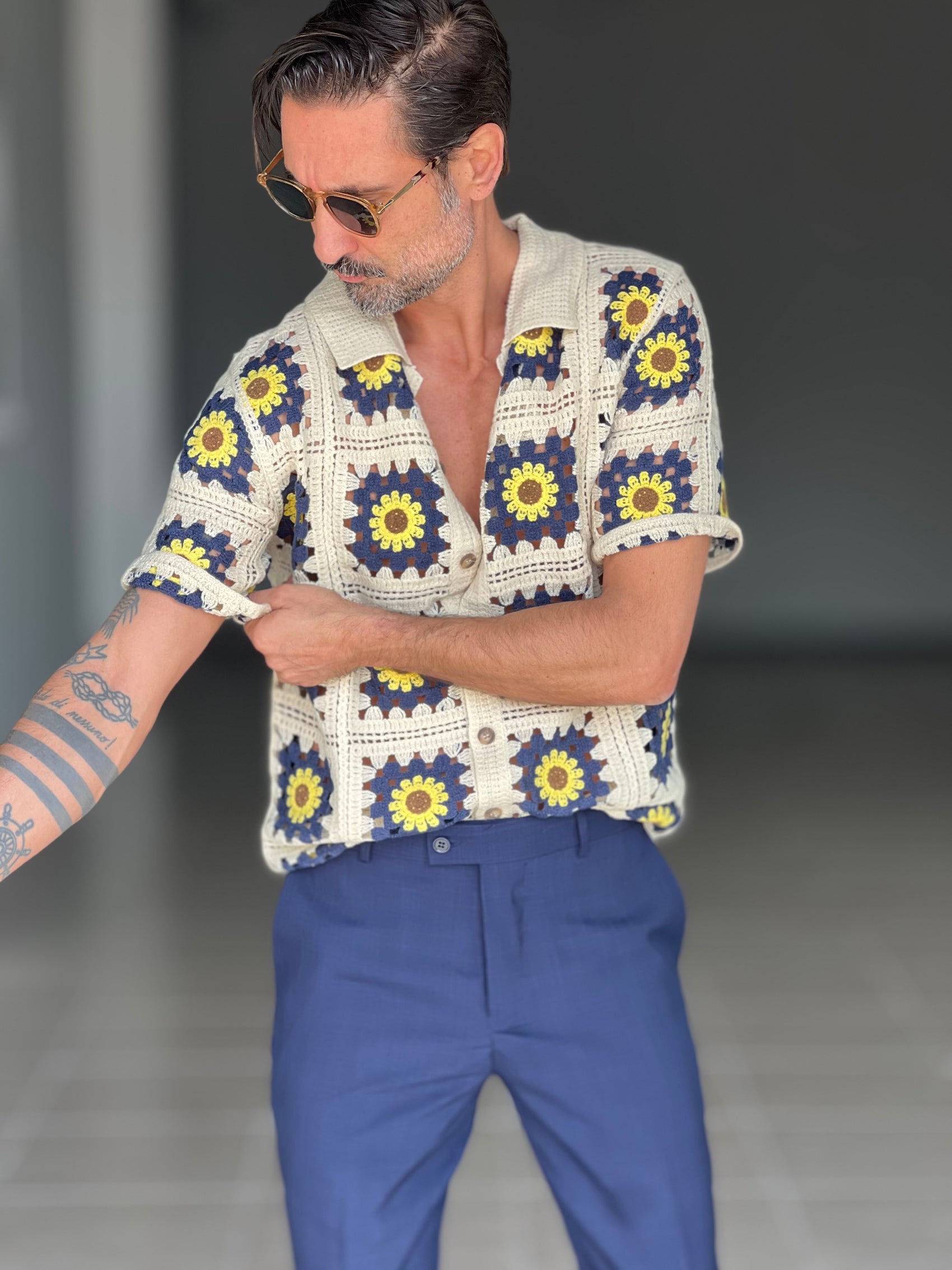 WHITE VISCOSE TROUSERS WITH REGULAR BOTTOM