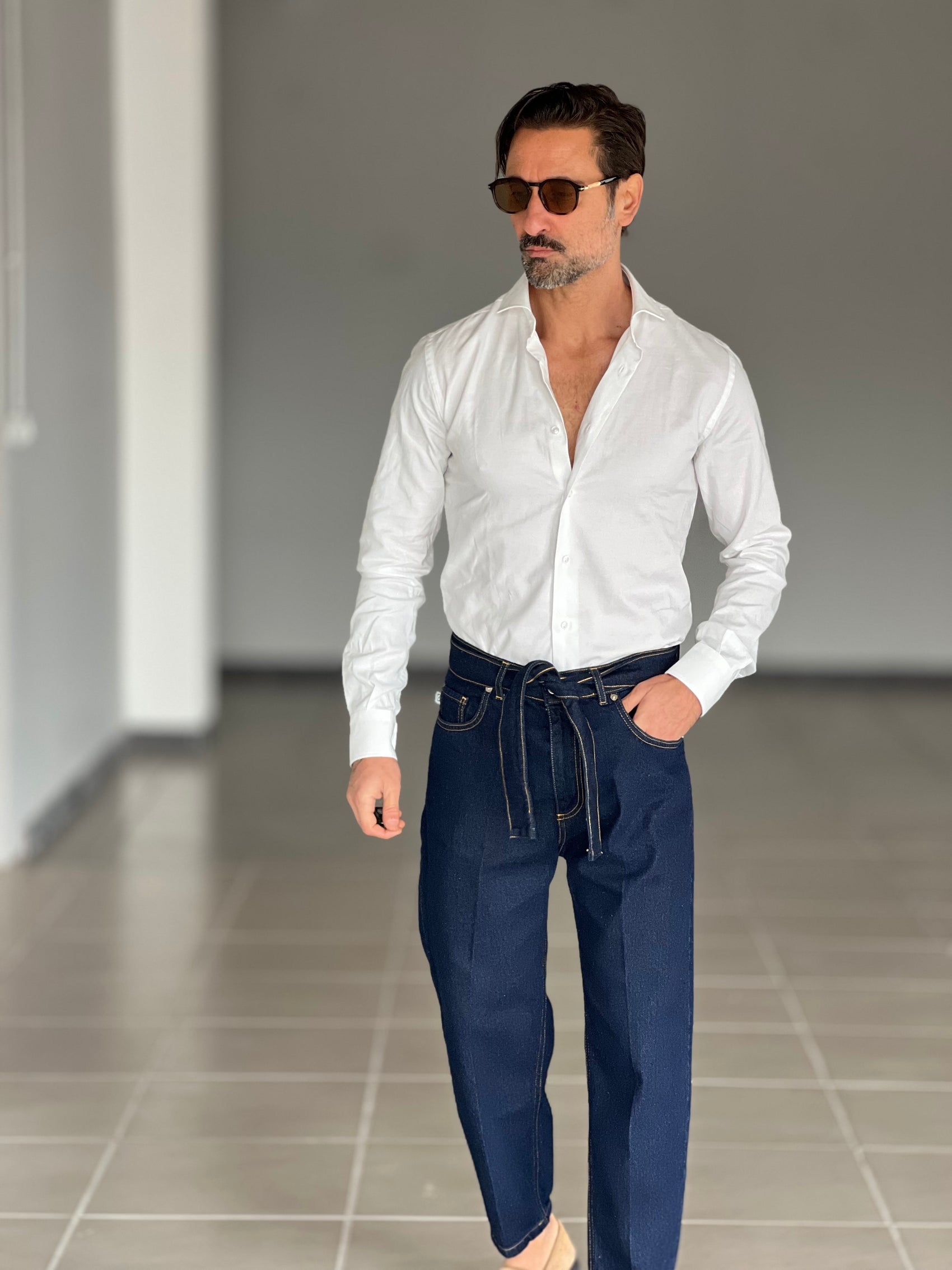 CAMICIA DEPOT BIANCA TWILL DI COTONE DOPPIO RITORTO