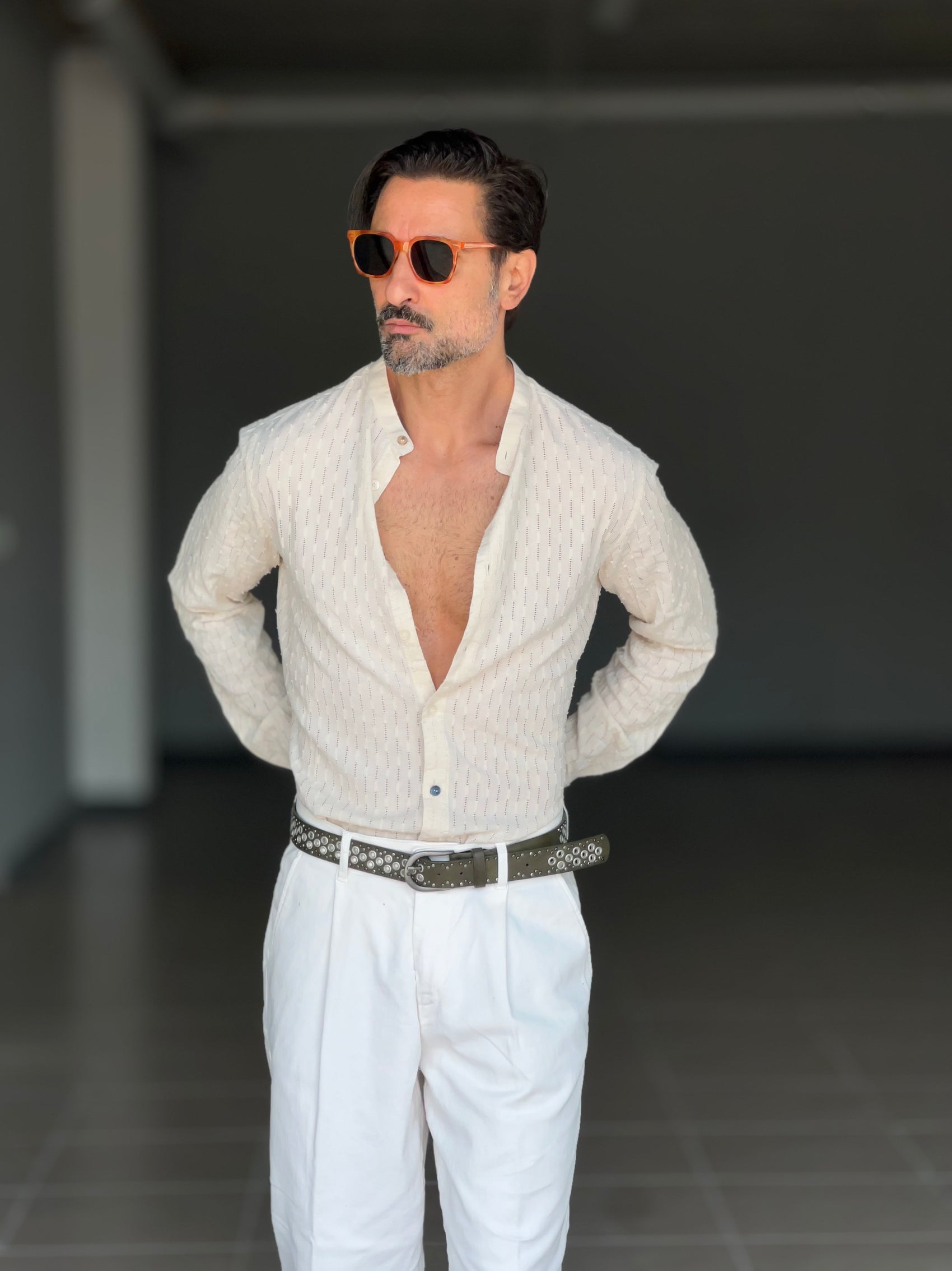 CAMICIA KOON SABBIA LINO E COTONE LAVORAZIONE TRAMATA 00204