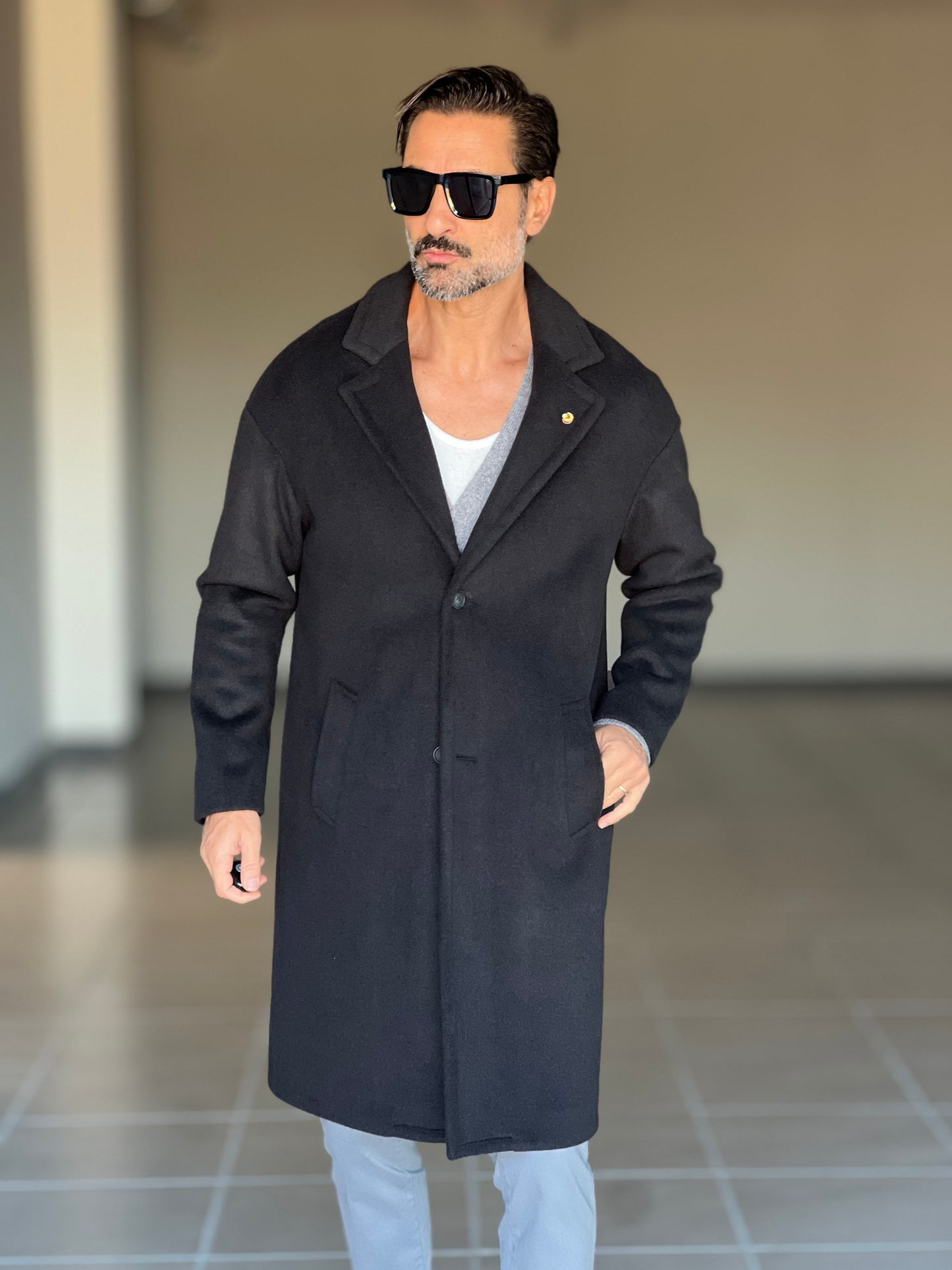 CAPPOTTO  NERO OVER FIT