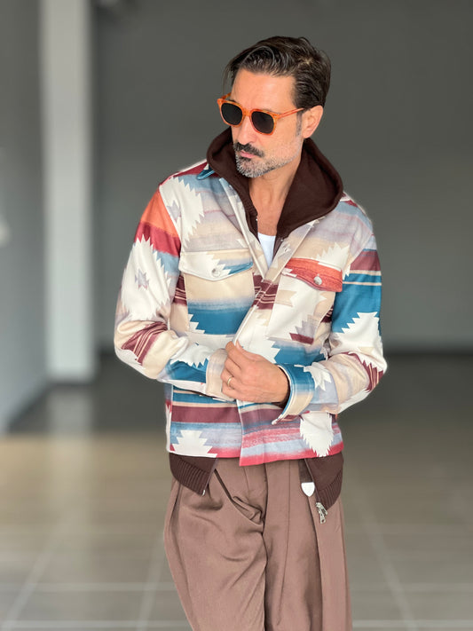 ECO-LEATHER BIKER WITH BLACK ON BLACK STUD