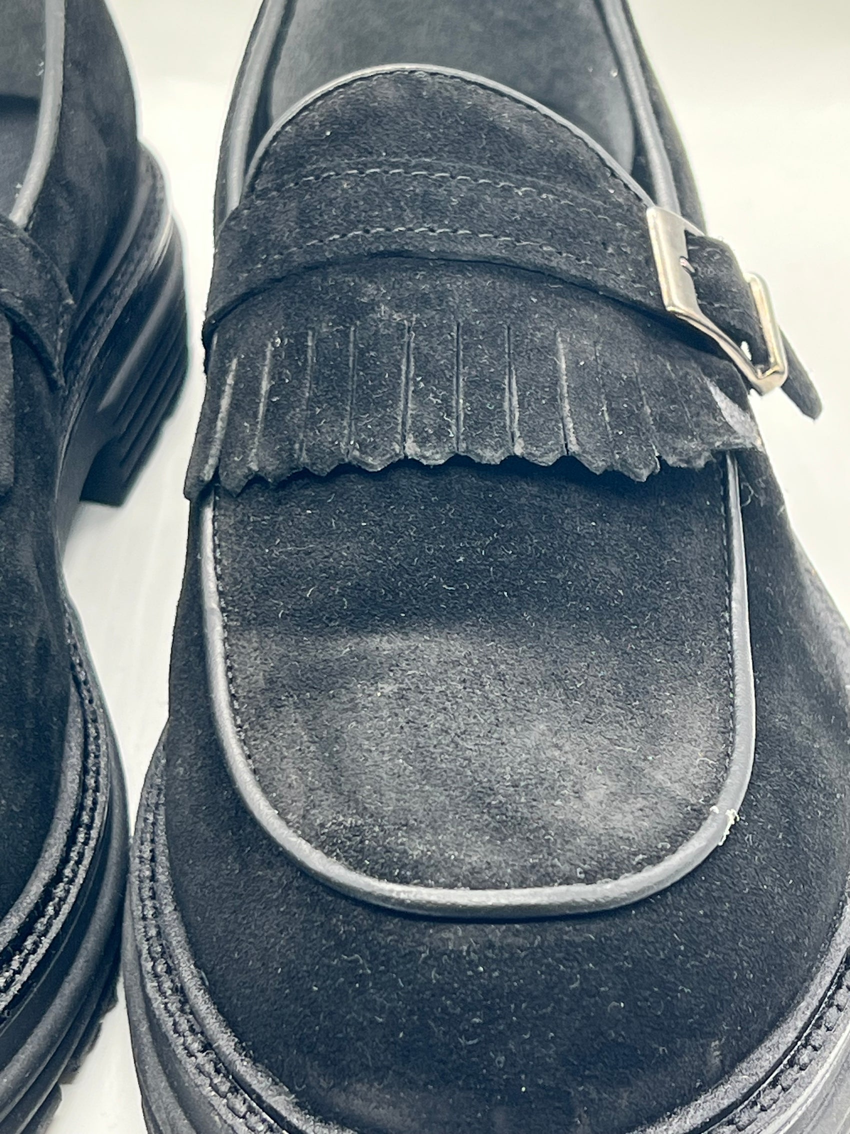 MOCASSINO CUOIO FRANGIA NERO