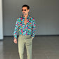 CAMICIA  DEPOT DISEGNO PAPPAGALLO COTONE DOPPIORITORTO