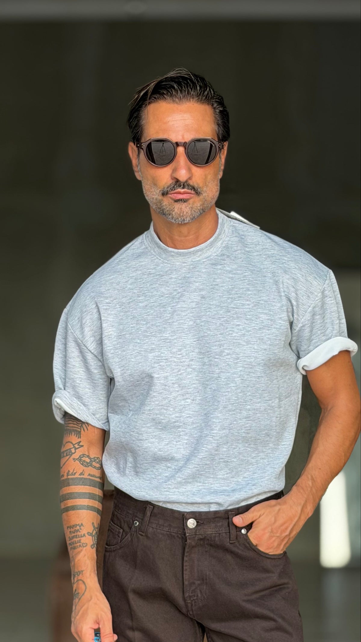 T SHIRT  GRIGIA OVER FIT