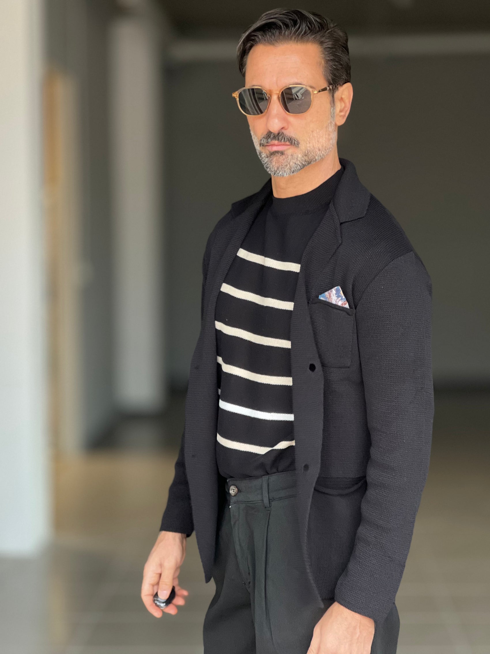 CARDIGAN GIACCA   NERO COTONE