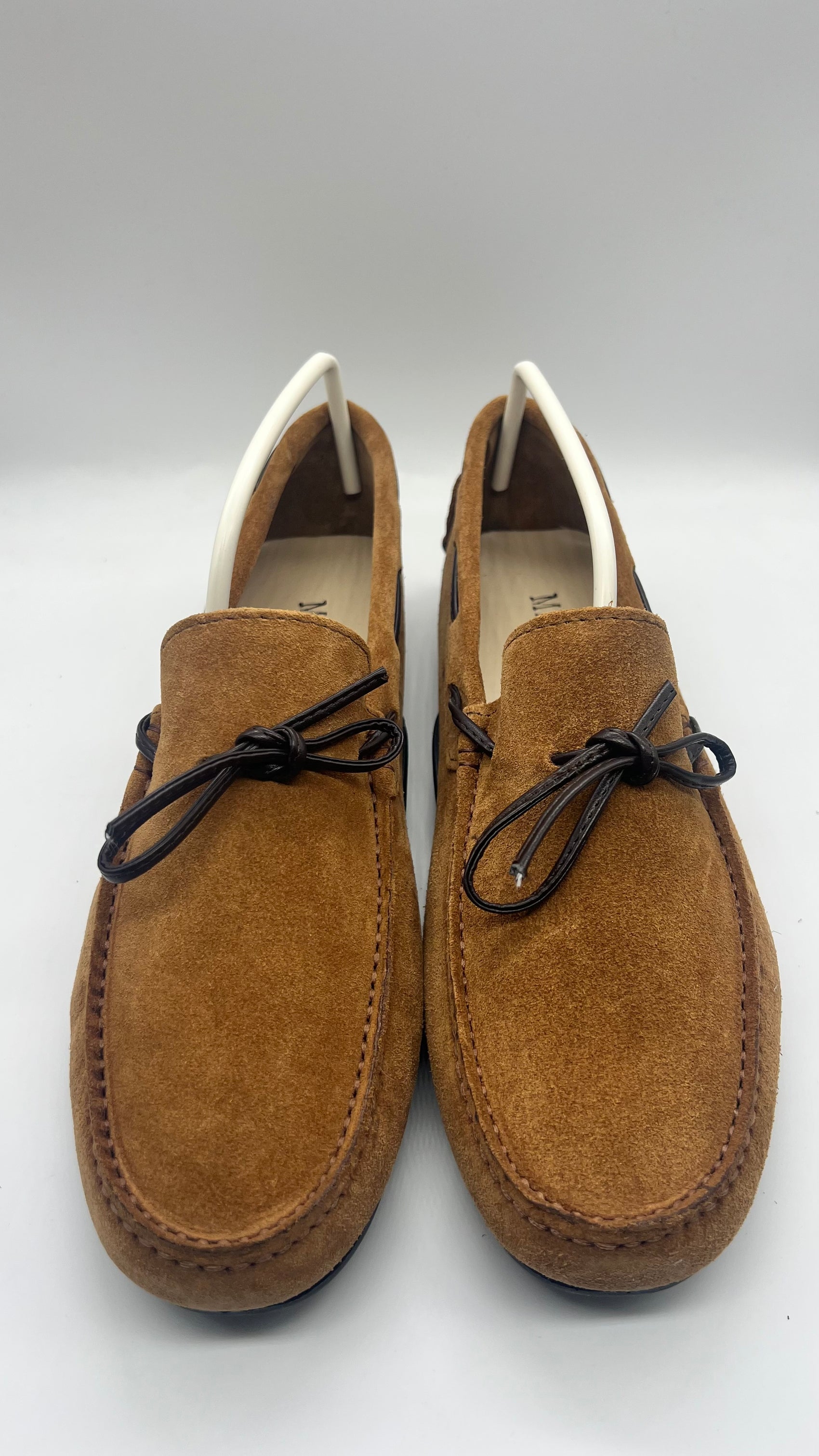 DOUBLE BUCKLE BLACK SUEDE LOAFERS
