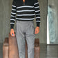 WHITE VISCOSE TROUSERS WITH REGULAR BOTTOM