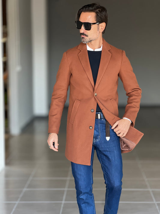 CAPPOTTO  CARAMELLO MODELLO BARONETTO