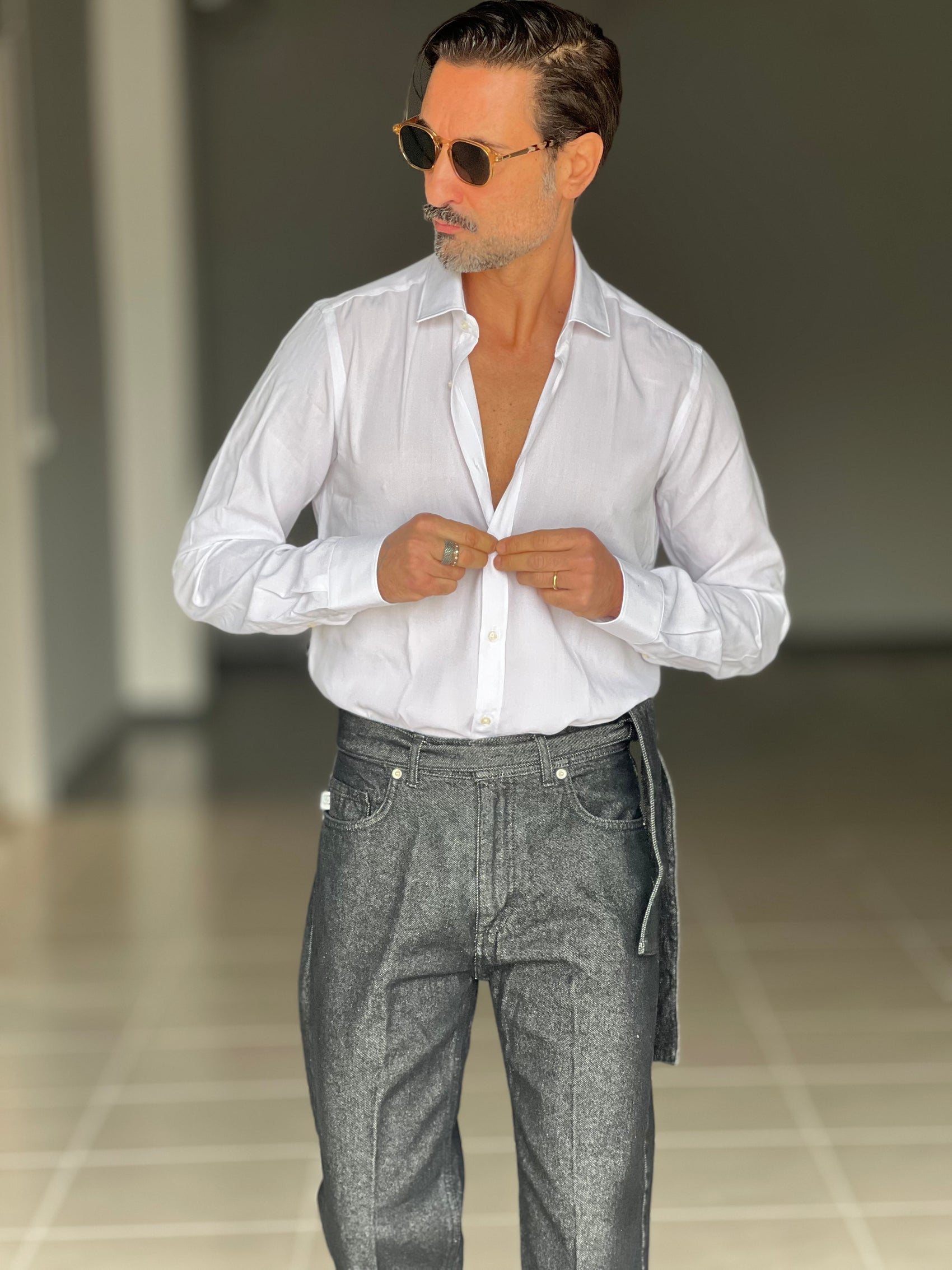 CAMICIA DEPOT BIANCA COLLO PICCOLO POPELINE  DI COTONE DOPPIORITORTO