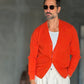 CARDIGAN ARANCIO MAGLIA INGLESE