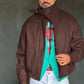 GIUBBINO MORO  PANNO COLLO SCIARPA CROP