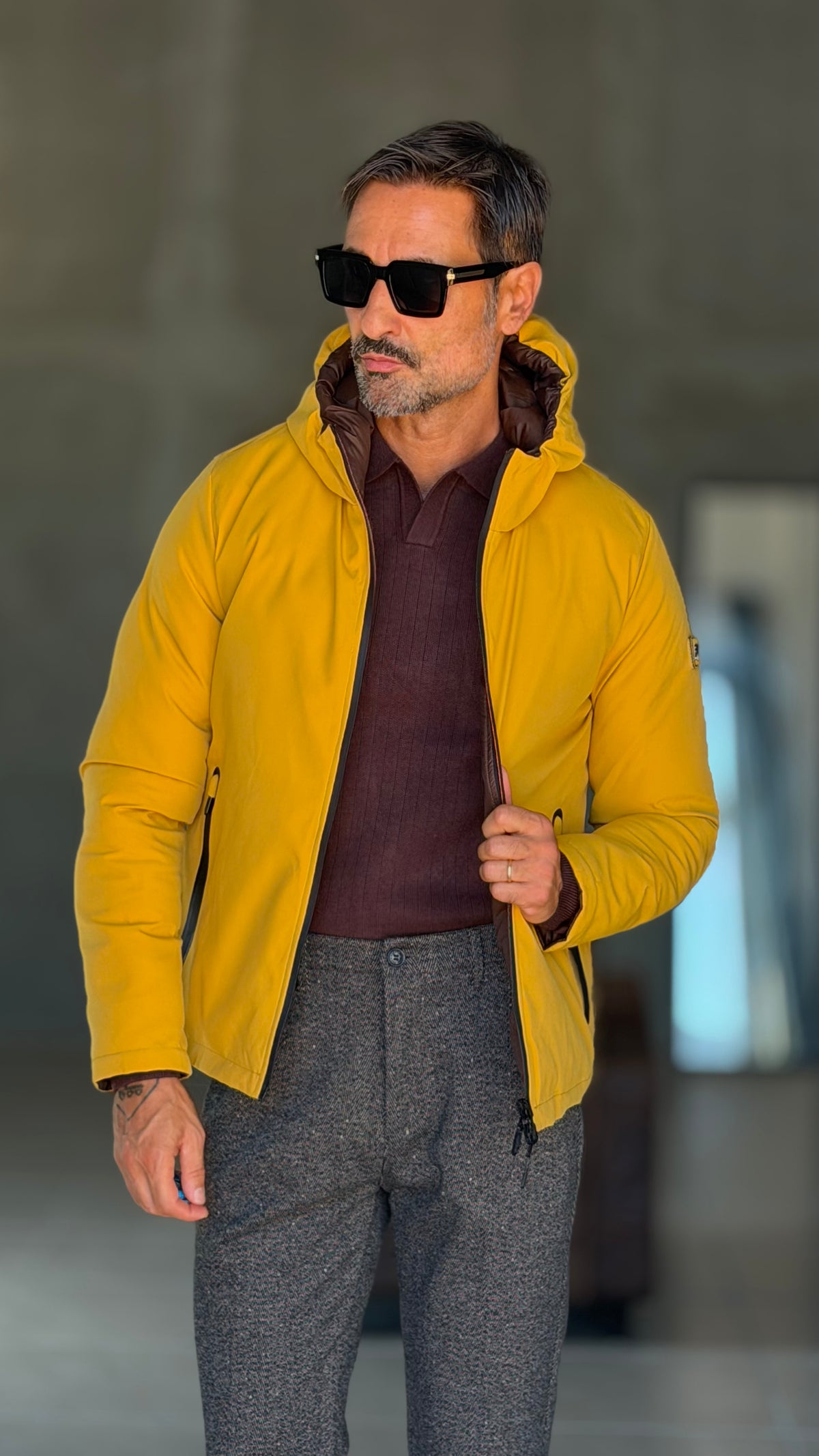 PIUMINO MORO   E GIALLO   DOUBLE FACE HAPPER