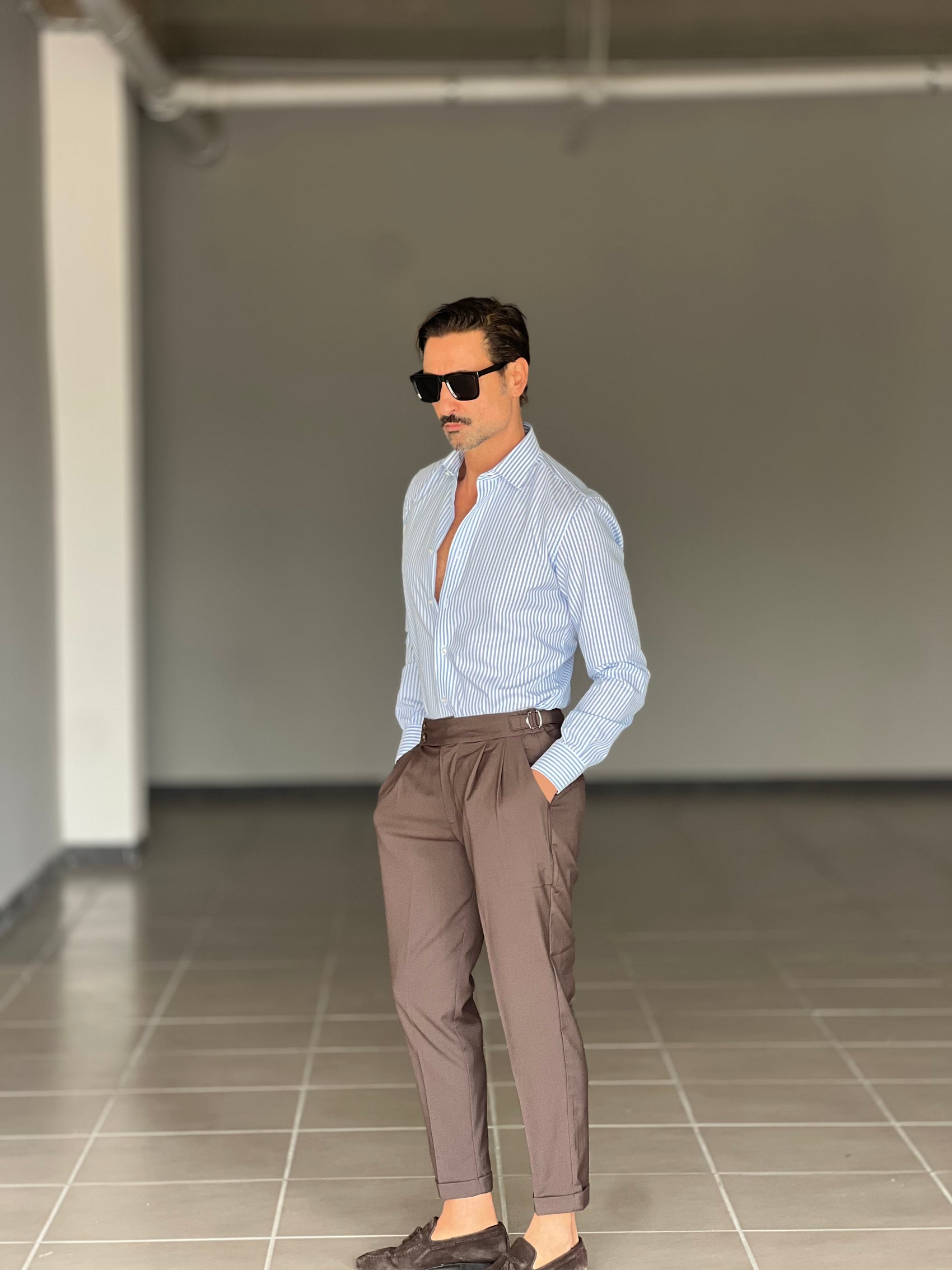 *PANTALONE VITA ALTA MORO VISCOSA E MISTI