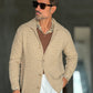 CARDIGAN  POLO BEIGE  LAVORAZIONE CESTINO