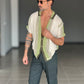 WHITE VISCOSE TROUSERS WITH REGULAR BOTTOM