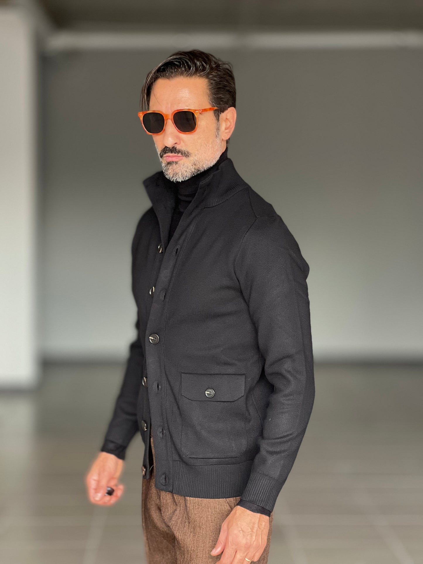 BEIGE COTTON OPEN CARDIGAN