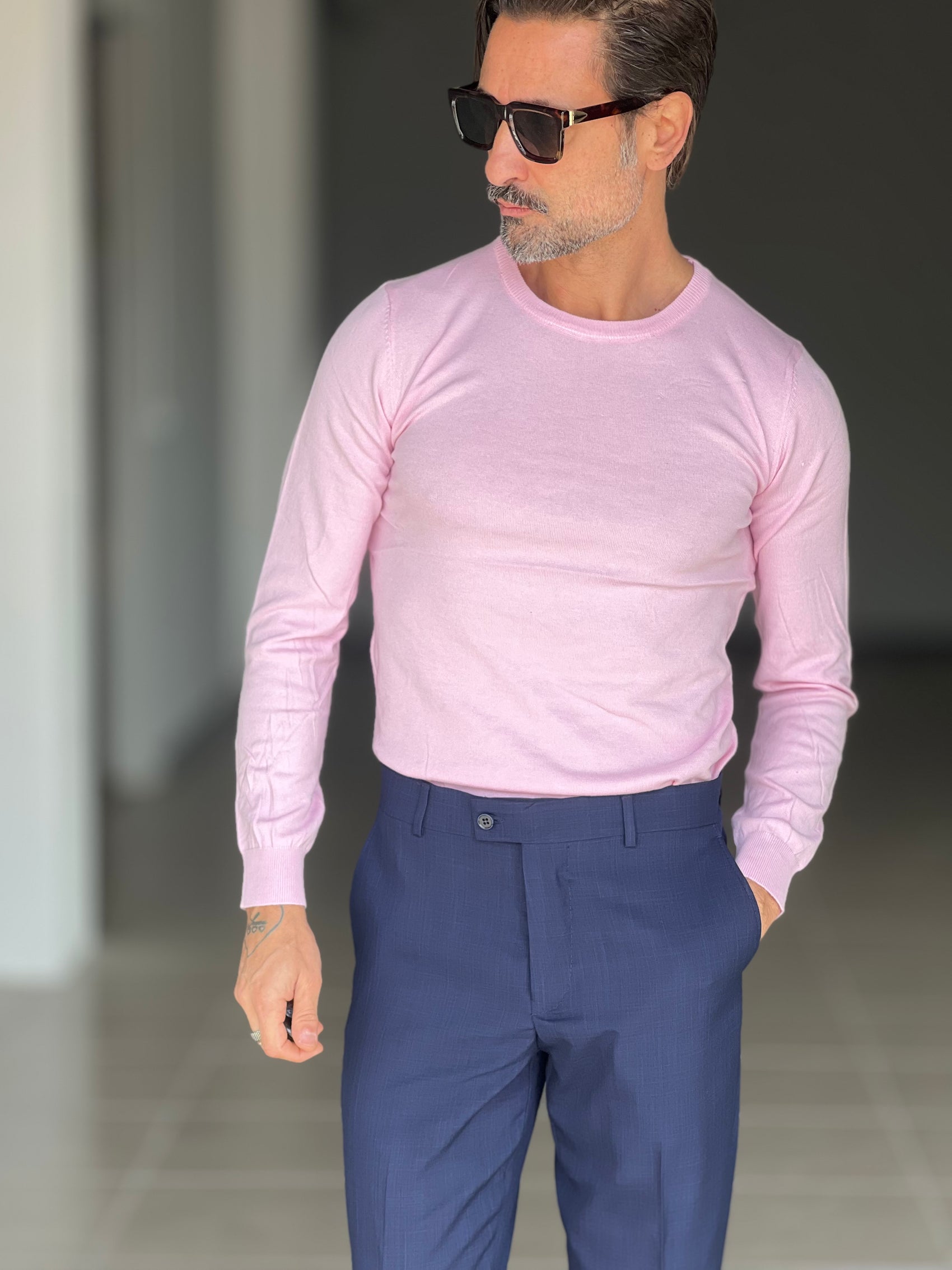 WHITE VISCOSE TROUSERS WITH REGULAR BOTTOM