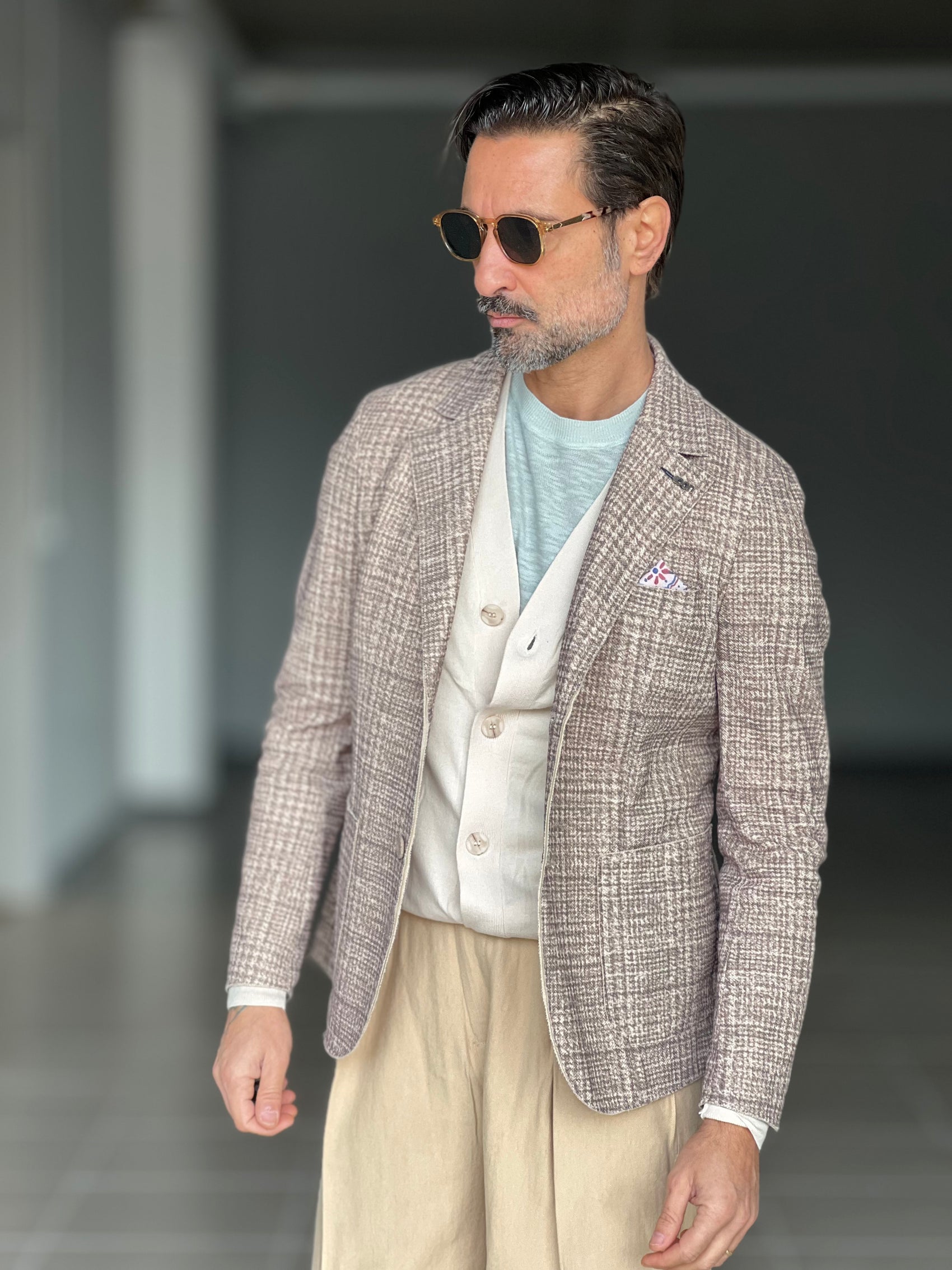 GIACCA KOON GALLES BEIGE E MORO