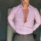 CAMICIA MILLERIGHE ROSSA STRETCH POPELINE DI COTONE