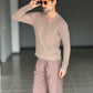MAGLIA  FANGO  GIROCOLLO COSTA INGLESE BL11