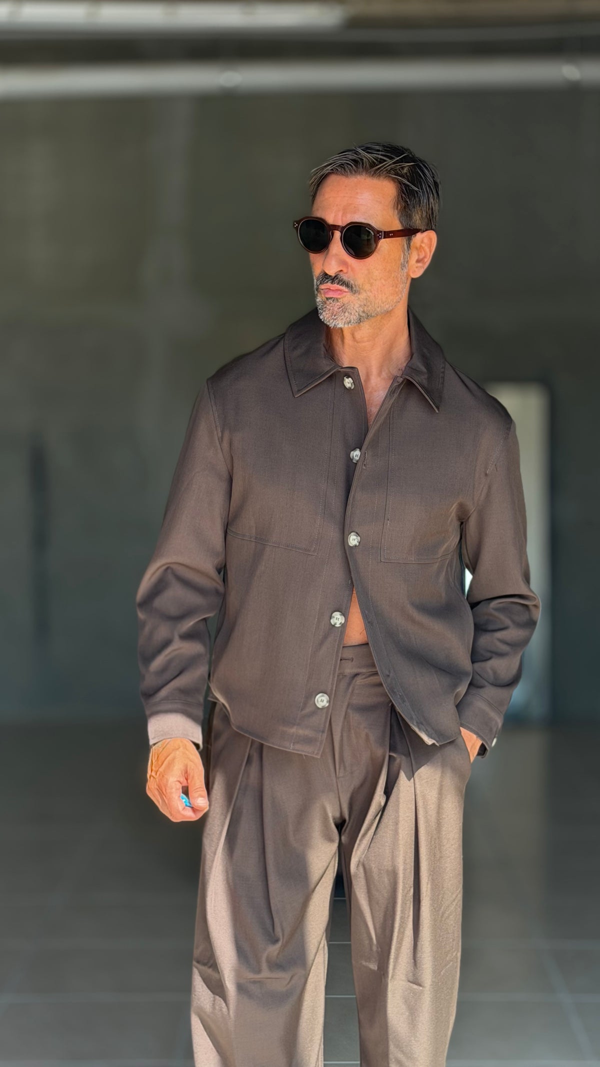 GIUBBINO CAMICIA MORO CROP 500 (abbinabile al pantalone baloon 500)