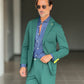 *ABITO VERDE MONOPETTO OPERATO PANTALONE MEZZAMOLLA 00200