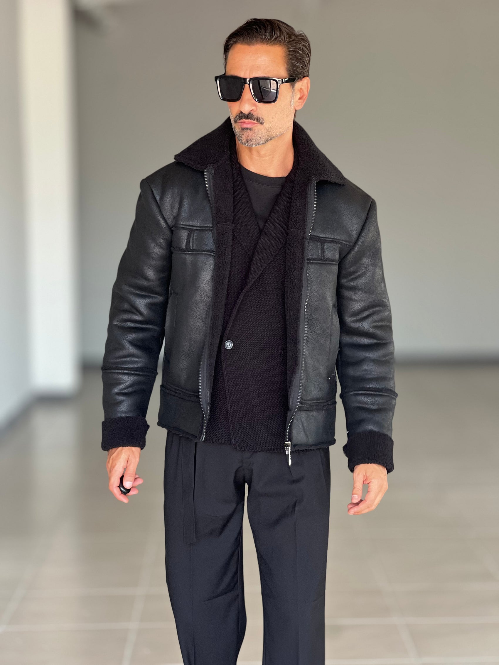 CARDIGAN NERO  GIACCA DOPPIOPETTO  NIDO D'APE