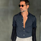 WHITE VISCOSE TROUSERS WITH REGULAR BOTTOM