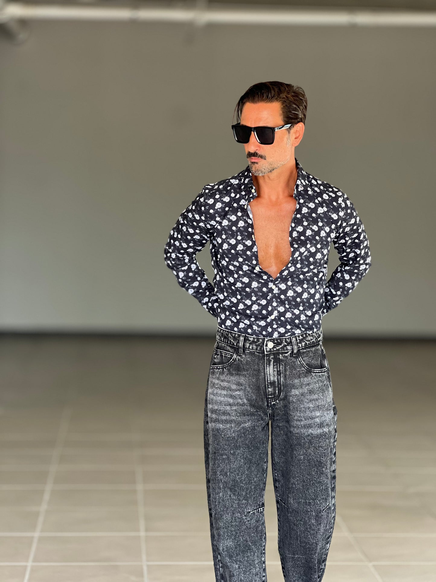 JEANS GRIGIO BALOON