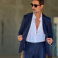 WHITE VISCOSE TROUSERS WITH REGULAR BOTTOM