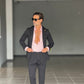 *ABITO  NERO MONOPETTO OPERATO PANTALONE MEZZAMOLLA