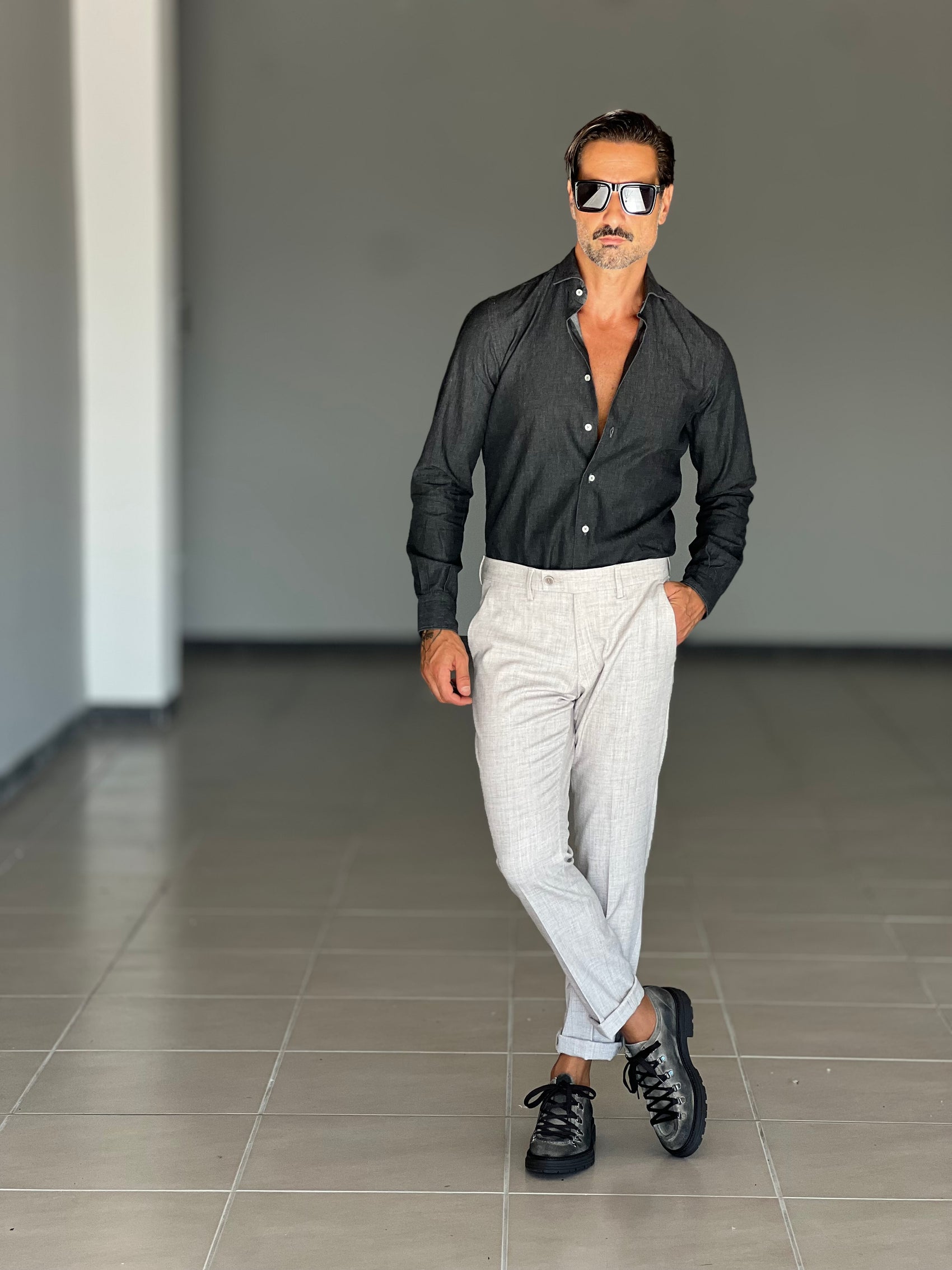 CAMICIA  DEPOT DENIM GRIGIO