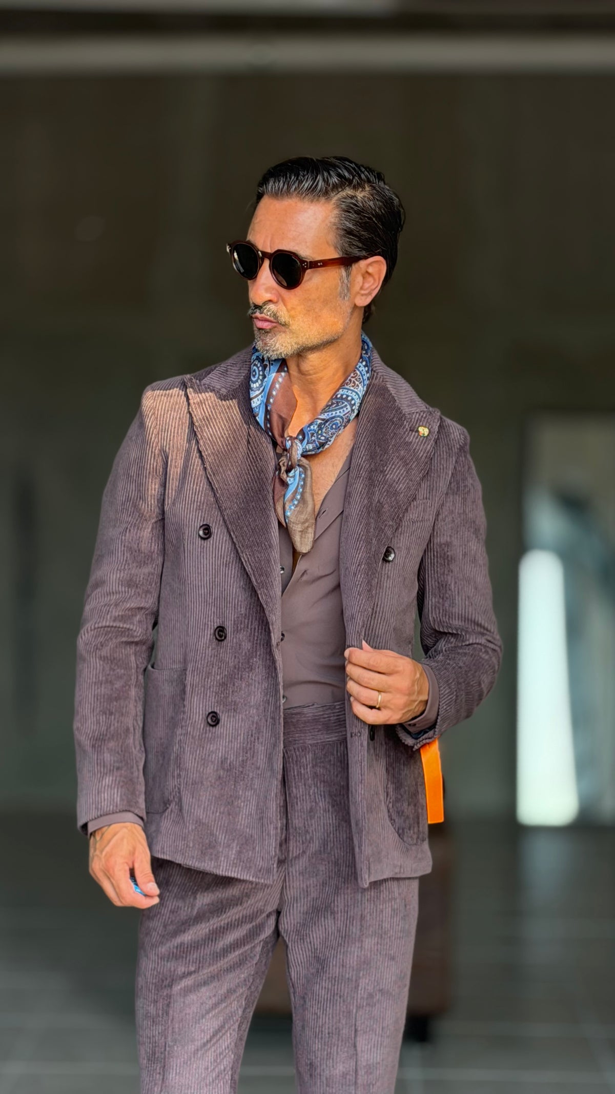 GIACCA DOPPIOPETTO MORO  VELLUTO ROCCIA  003 (ABBINABILE  AL PANTALONE VELLUTO MORO  OO3)