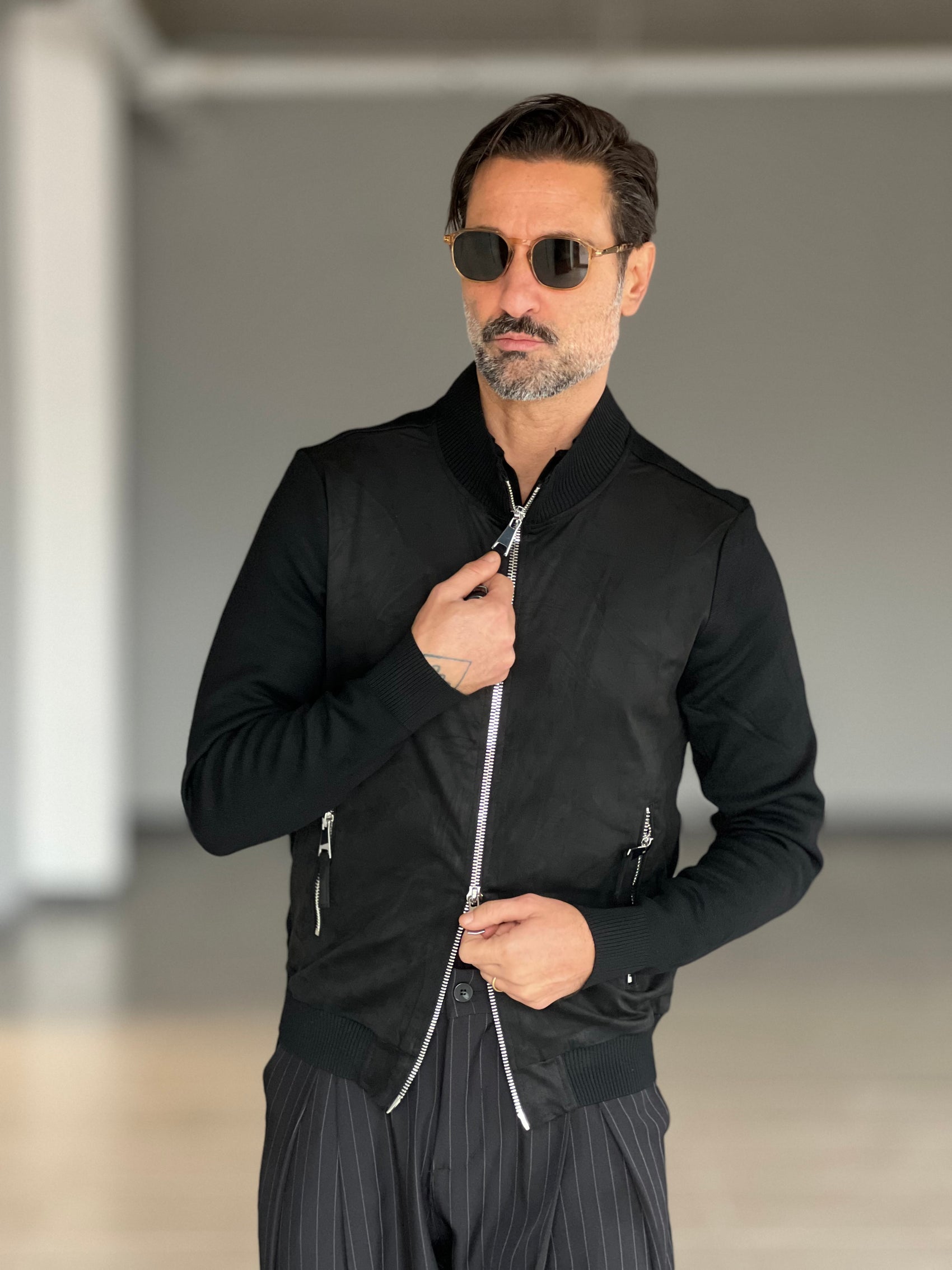 COLLEGE NERO ECORENNA MANICA IN MAGLIA 006