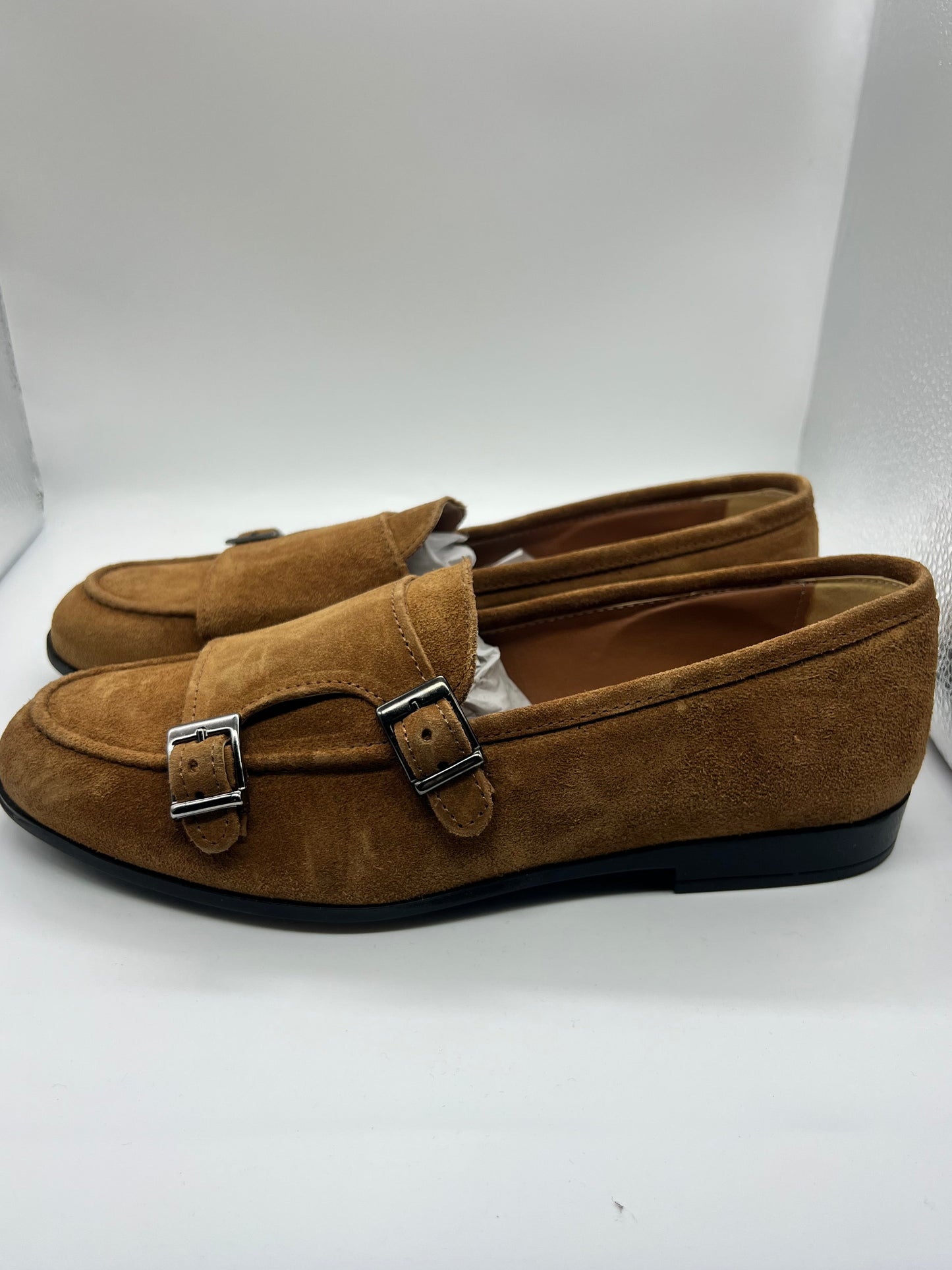 MOCASSINO CAMOSCIO CUOIO DOPPIAFIBBIA FONDO GOMMA