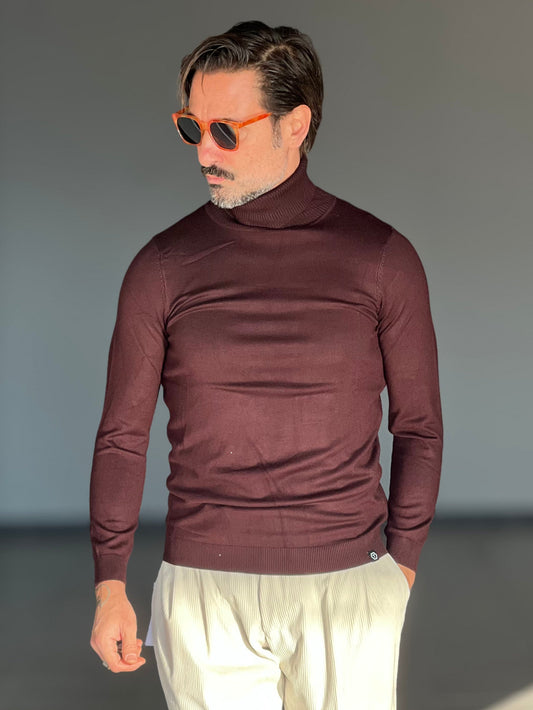 COLLO ALTO MARRONE  VISCOSA TELAMIRA