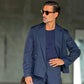 GIACCA DOPPIOPETTO BLU  CROP ALTATENSIONE 0100 (ABBINABILE AL PANTALONE BLU 0100)