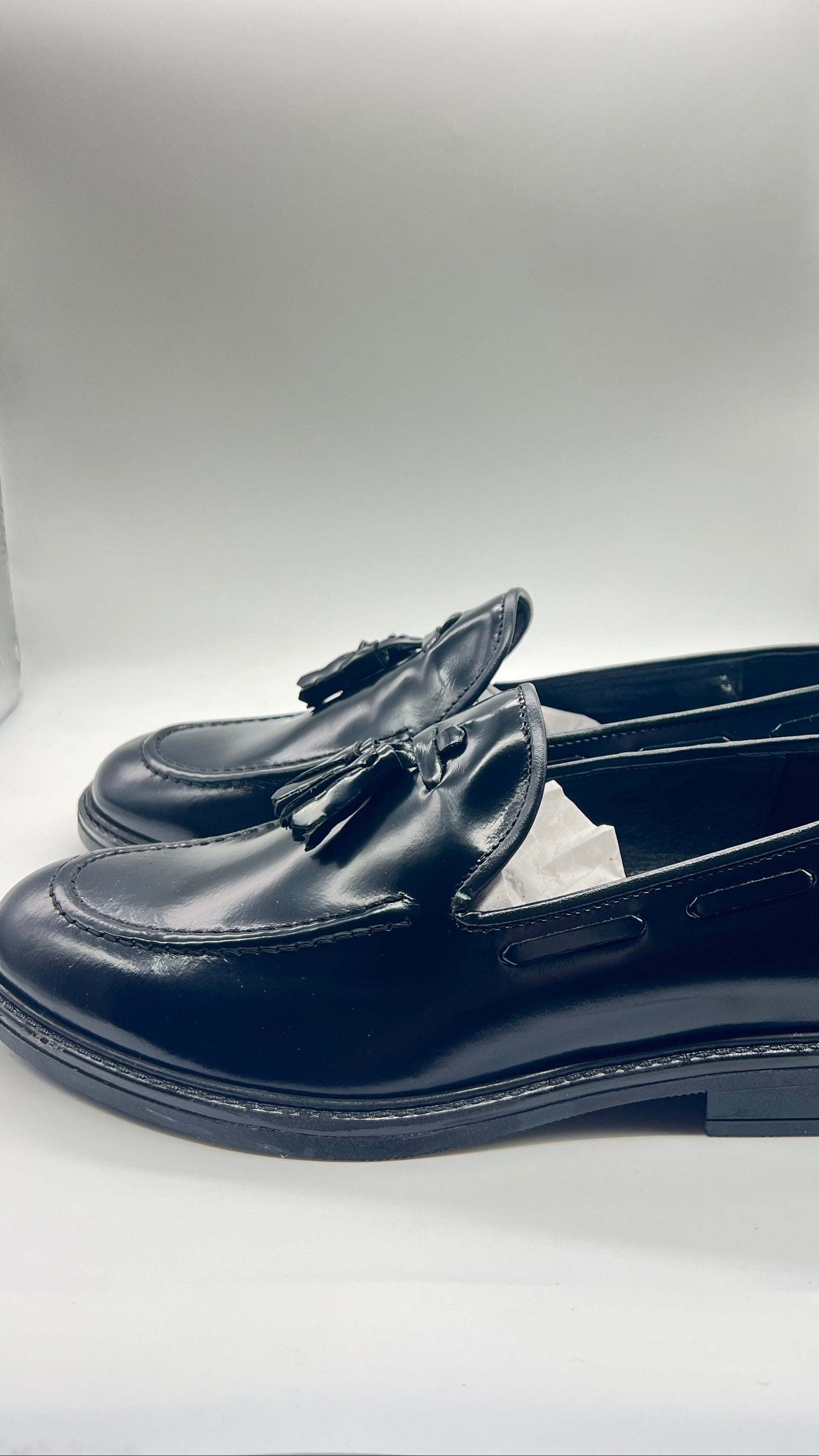DOUBLE BUCKLE BLACK SUEDE LOAFERS