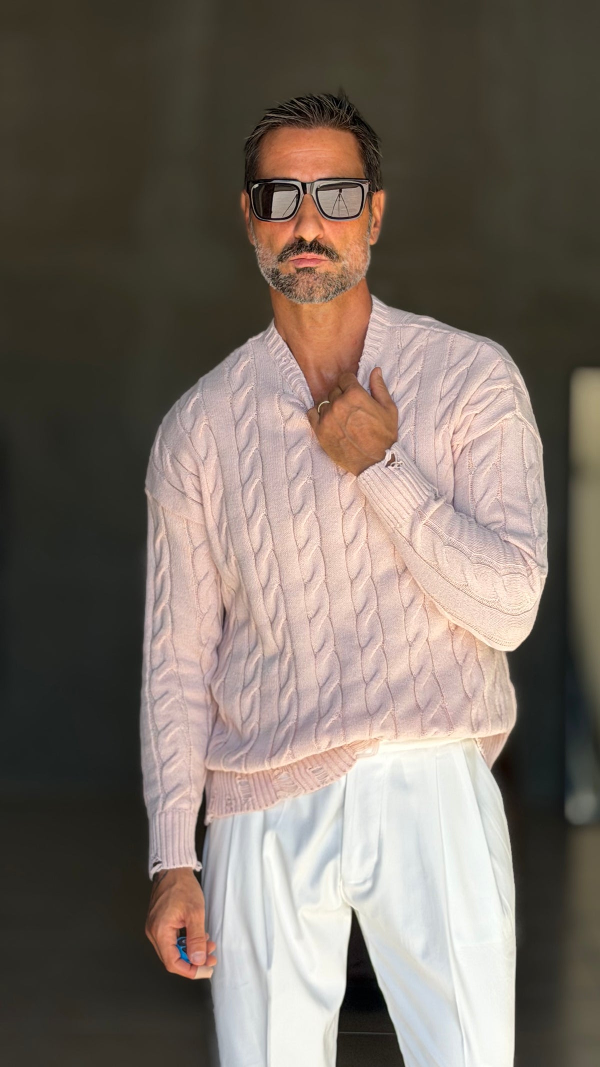 PULLOVER CIPRIA TRECCIA ROTTURE RUGULAR