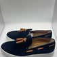 *MOCASSINO BLU  CAMOSCIO FONDO BARCA NAPPINA CUOIO