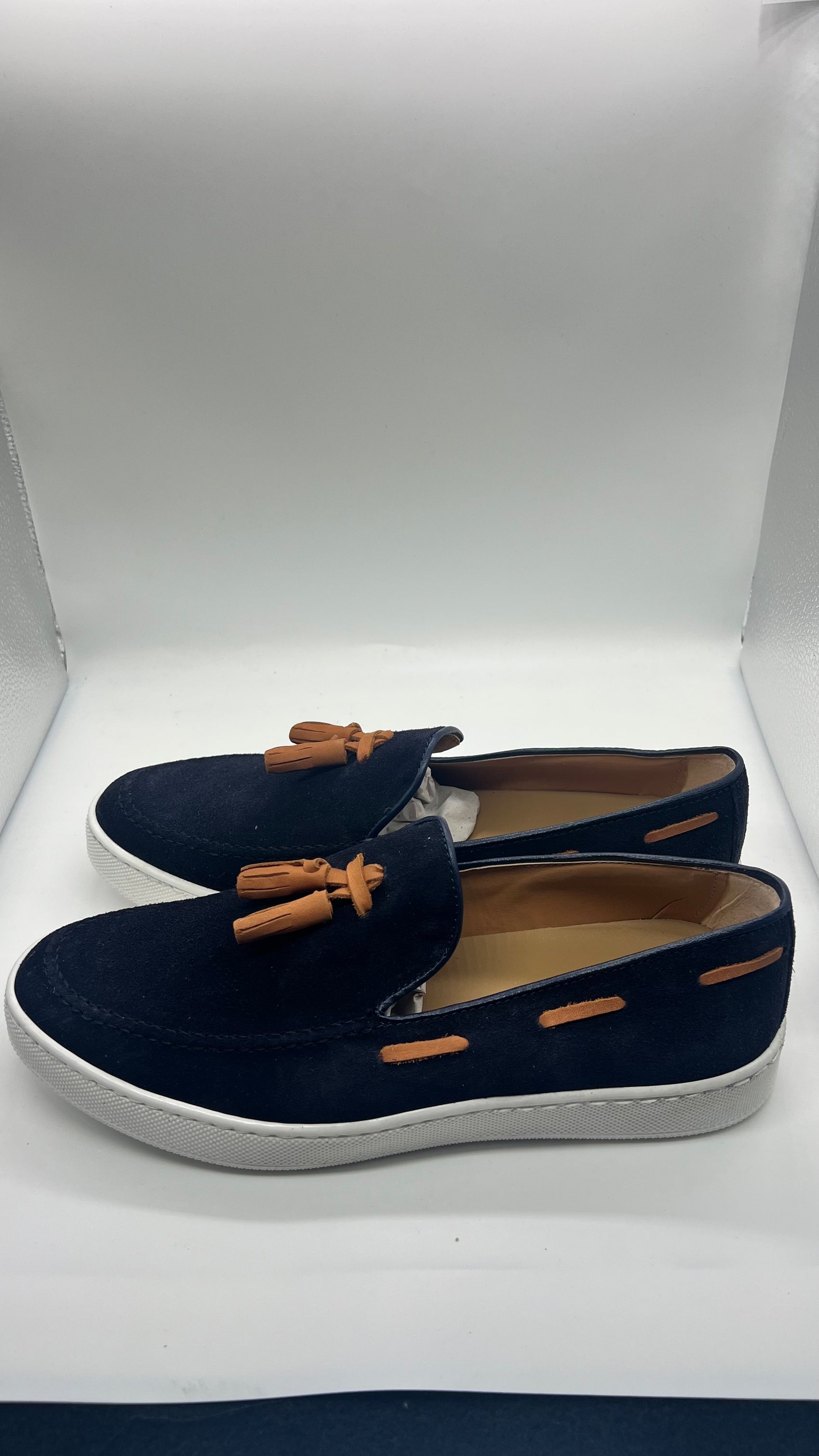 DOUBLE BUCKLE BLACK SUEDE LOAFERS