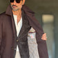 BLUE HIGH NECK COAT