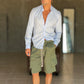 BERMUDA VERDE CARGO OVER FIT